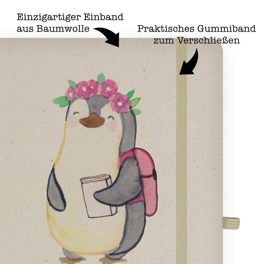 DIN A5 Baumwoll Notizbuch Studentin mit Herz Notizen, Eintragebuch, Tagebuch, Notizblock, Adressbuch, Journal, Kladde, Skizzenbuch, Notizheft, Schreibbuch, Schreibheft, Beruf, Ausbildung, Jubiläum, Abschied, Rente, Kollege, Kollegin, Geschenk, Schenken, Arbeitskollege, Mitarbeiter, Firma, Danke, Dankeschön