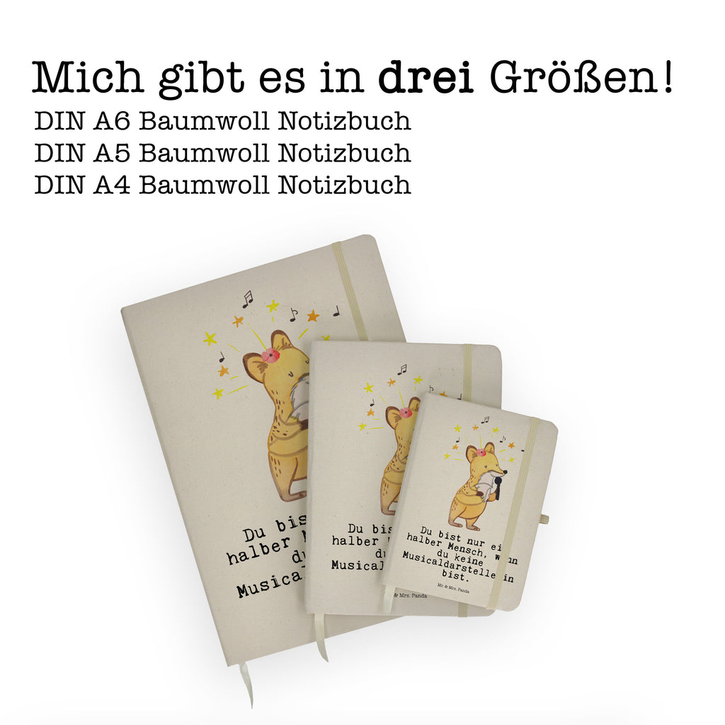 DIN A5 Baumwoll Notizbuch Musicaldarstellerin mit Herz Notizen, Eintragebuch, Tagebuch, Notizblock, Adressbuch, Journal, Kladde, Skizzenbuch, Notizheft, Schreibbuch, Schreibheft, Beruf, Ausbildung, Jubiläum, Abschied, Rente, Kollege, Kollegin, Geschenk, Schenken, Arbeitskollege, Mitarbeiter, Firma, Danke, Dankeschön