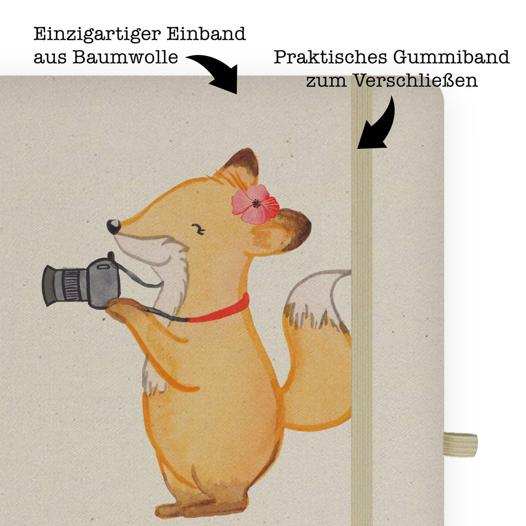 DIN A6 Baumwoll Notizbuch Fotografin mit Herz Notizen, Eintragebuch, Tagebuch, Notizblock, Adressbuch, Journal, Kladde, Skizzenbuch, Notizheft, Schreibbuch, Schreibheft, Beruf, Ausbildung, Jubiläum, Abschied, Rente, Kollege, Kollegin, Geschenk, Schenken, Arbeitskollege, Mitarbeiter, Firma, Danke, Dankeschön, Fotografin, Fotoreporterin, Hobbyfotografin, Hochzeitsfotografin, Fotografie, Profi Fotografin