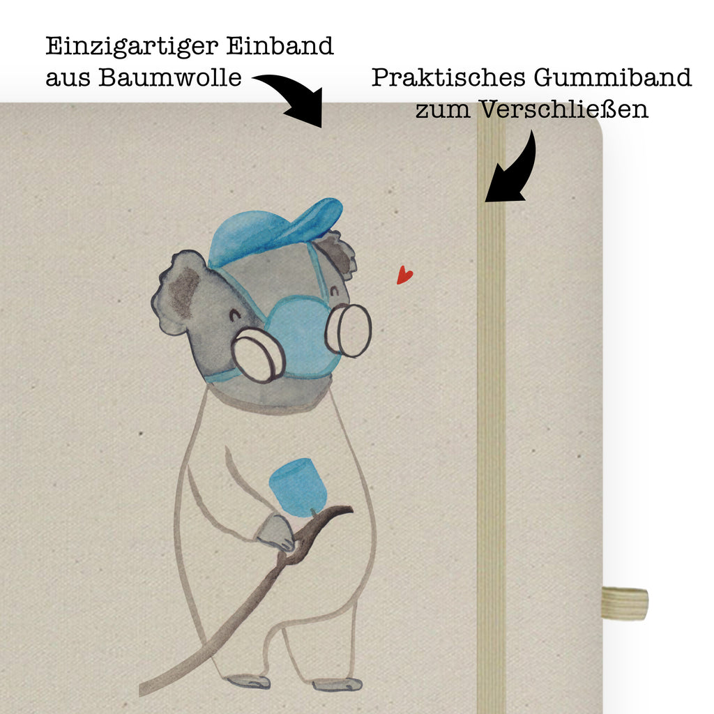 DIN A6 Baumwoll Notizbuch Lackierer mit Herz Notizen, Eintragebuch, Tagebuch, Notizblock, Adressbuch, Journal, Kladde, Skizzenbuch, Notizheft, Schreibbuch, Schreibheft, Beruf, Ausbildung, Jubiläum, Abschied, Rente, Kollege, Kollegin, Geschenk, Schenken, Arbeitskollege, Mitarbeiter, Firma, Danke, Dankeschön, Lackierer, Lackierermeister, Werkstatt Lackierer, Gesellenprüfung