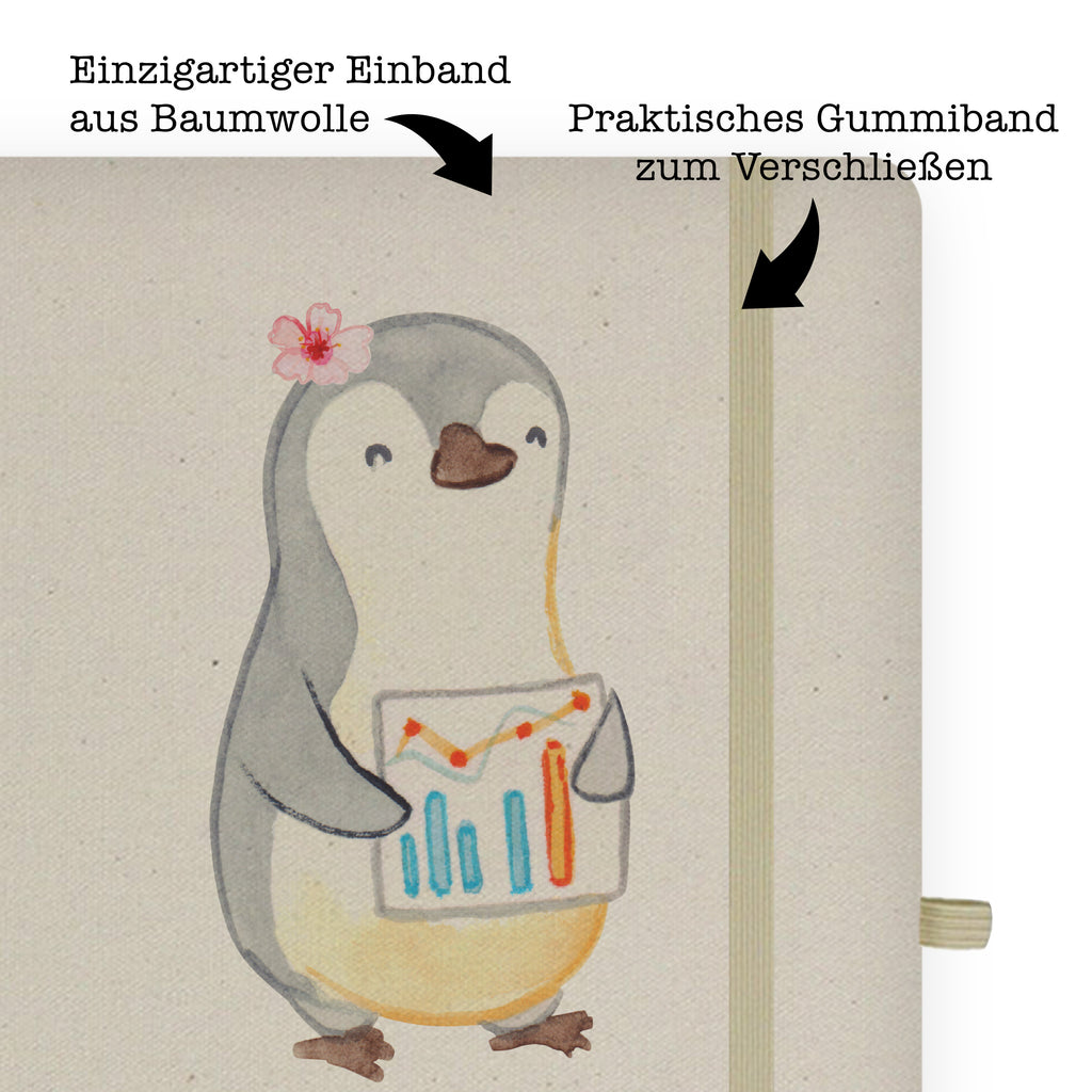 DIN A6 Baumwoll Notizbuch Wirtschaftsanalytikerin mit Herz Notizen, Eintragebuch, Tagebuch, Notizblock, Adressbuch, Journal, Kladde, Skizzenbuch, Notizheft, Schreibbuch, Schreibheft, Beruf, Ausbildung, Jubiläum, Abschied, Rente, Kollege, Kollegin, Geschenk, Schenken, Arbeitskollege, Mitarbeiter, Firma, Danke, Dankeschön