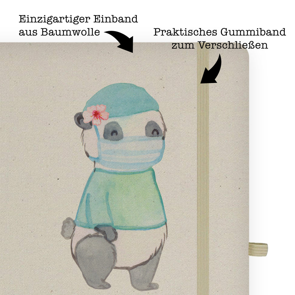 DIN A6 Baumwoll Notizbuch Chirurgin mit Herz Notizen, Eintragebuch, Tagebuch, Notizblock, Adressbuch, Journal, Kladde, Skizzenbuch, Notizheft, Schreibbuch, Schreibheft, Beruf, Ausbildung, Jubiläum, Abschied, Rente, Kollege, Kollegin, Geschenk, Schenken, Arbeitskollege, Mitarbeiter, Firma, Danke, Dankeschön, Chirurgin, Unfallchirurgini, Notfallchirurgin, Krankenhaus, Ärztin, Medizinerin