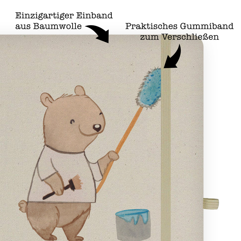 DIN A5 Baumwoll Notizbuch Maler mit Herz Notizen, Eintragebuch, Tagebuch, Notizblock, Adressbuch, Journal, Kladde, Skizzenbuch, Notizheft, Schreibbuch, Schreibheft, Beruf, Ausbildung, Jubiläum, Abschied, Rente, Kollege, Kollegin, Geschenk, Schenken, Arbeitskollege, Mitarbeiter, Firma, Danke, Dankeschön, Maler, Malermeister, Gesellenprüfung, Meisterprüfung, Malerbetrieb