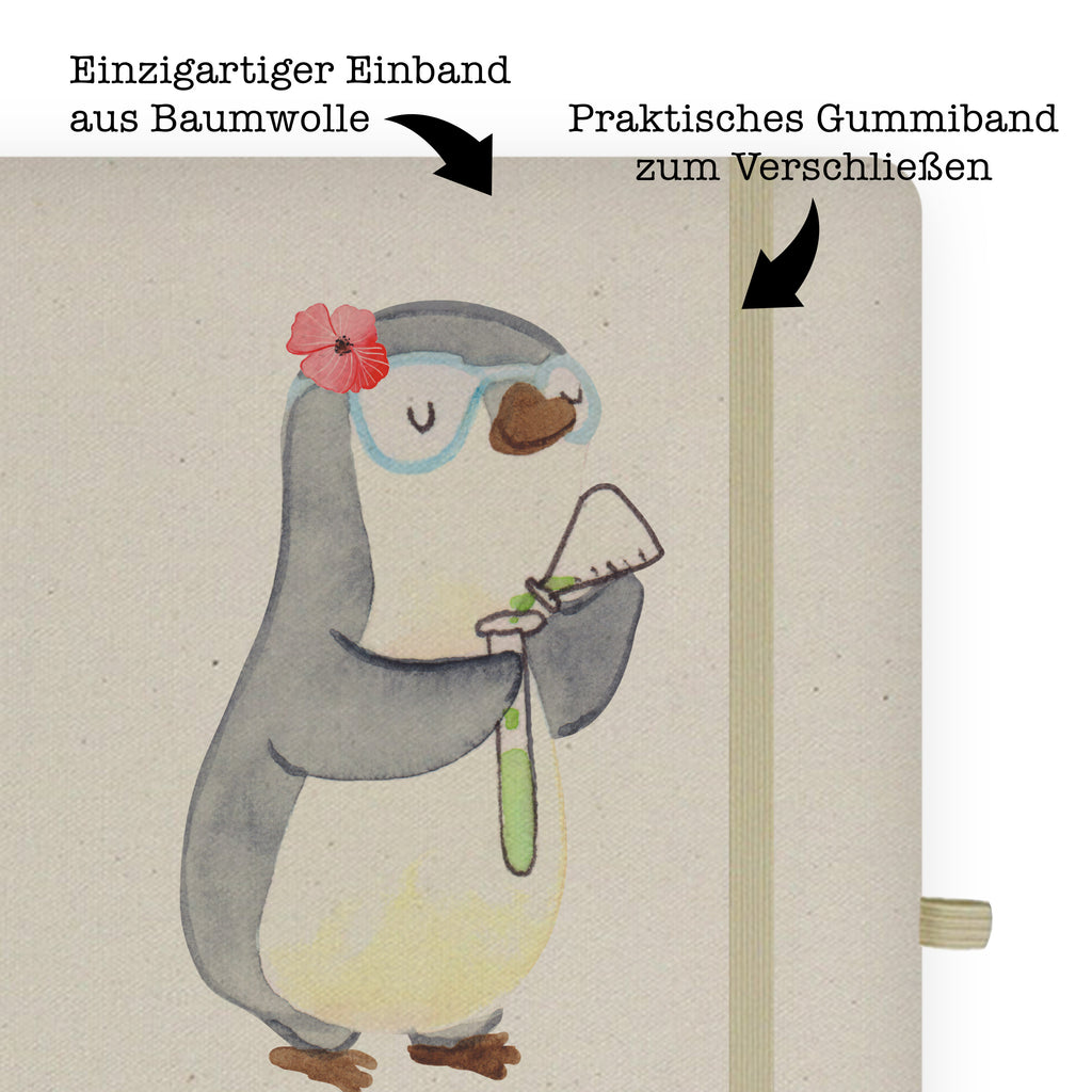 DIN A5 Baumwoll Notizbuch Chemielaborantin mit Herz Notizen, Eintragebuch, Tagebuch, Notizblock, Adressbuch, Journal, Kladde, Skizzenbuch, Notizheft, Schreibbuch, Schreibheft, Beruf, Ausbildung, Jubiläum, Abschied, Rente, Kollege, Kollegin, Geschenk, Schenken, Arbeitskollege, Mitarbeiter, Firma, Danke, Dankeschön, Chemikerin, Chemielaborantin, Naturwissenschaftlerin, Labor, Studium, Forschung, Wissenschaftlerin