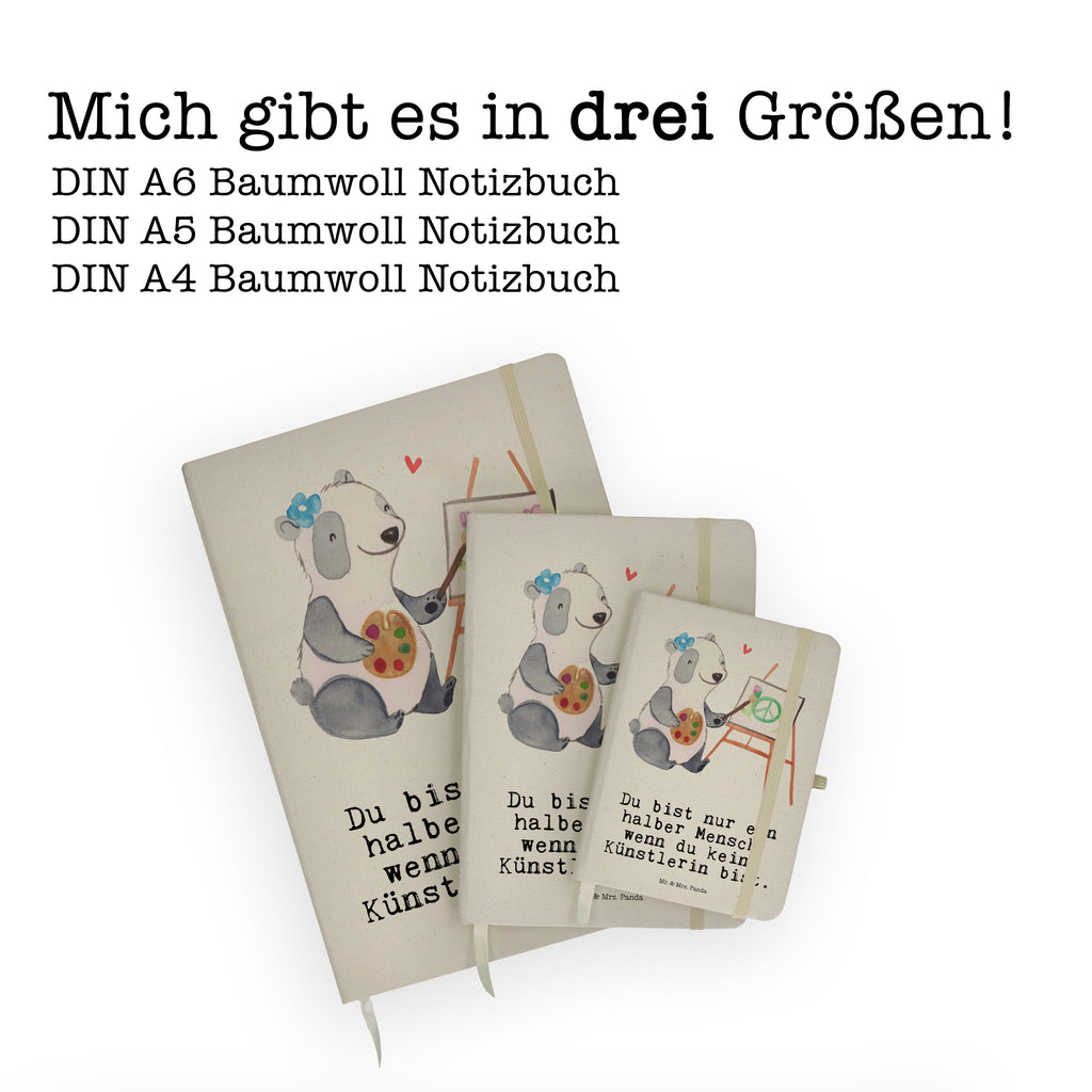 DIN A5 Baumwoll Notizbuch Künstlerin mit Herz Notizen, Eintragebuch, Tagebuch, Notizblock, Adressbuch, Journal, Kladde, Skizzenbuch, Notizheft, Schreibbuch, Schreibheft, Beruf, Ausbildung, Jubiläum, Abschied, Rente, Kollege, Kollegin, Geschenk, Schenken, Arbeitskollege, Mitarbeiter, Firma, Danke, Dankeschön, Künstlerin, Malerin, Kunstmalerin, Galerie Eröffnung, Kunstschule