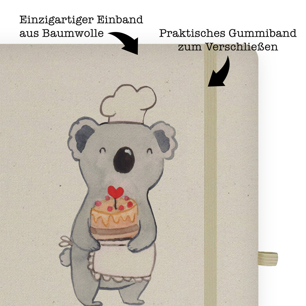 DIN A5 Baumwoll Notizbuch Konditor mit Herz Notizen, Eintragebuch, Tagebuch, Notizblock, Adressbuch, Journal, Kladde, Skizzenbuch, Notizheft, Schreibbuch, Schreibheft, Beruf, Ausbildung, Jubiläum, Abschied, Rente, Kollege, Kollegin, Geschenk, Schenken, Arbeitskollege, Mitarbeiter, Firma, Danke, Dankeschön, Konditor, Kuchenbäcker, Patissier, Confiseur, Bäcker