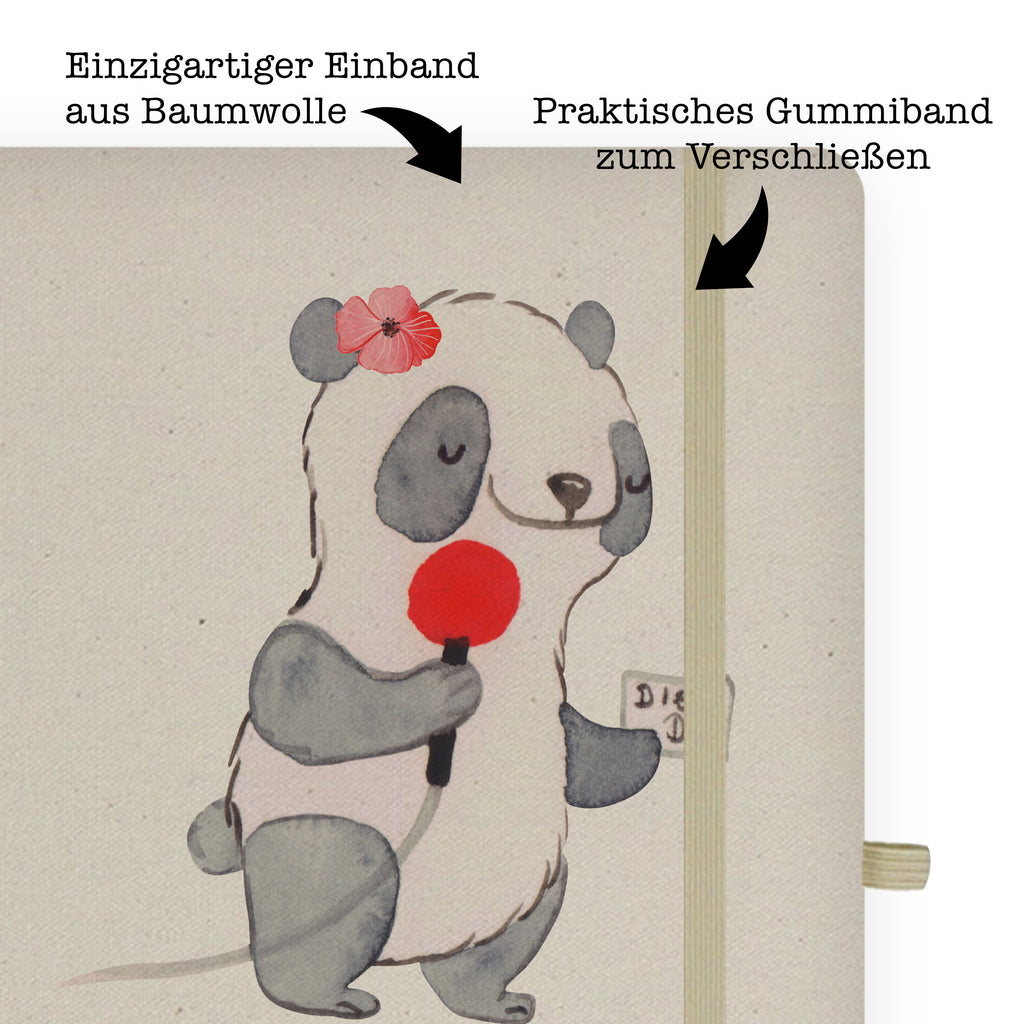 DIN A5 Baumwoll Notizbuch Sportreporterin mit Herz Notizen, Eintragebuch, Tagebuch, Notizblock, Adressbuch, Journal, Kladde, Skizzenbuch, Notizheft, Schreibbuch, Schreibheft, Beruf, Ausbildung, Jubiläum, Abschied, Rente, Kollege, Kollegin, Geschenk, Schenken, Arbeitskollege, Mitarbeiter, Firma, Danke, Dankeschön