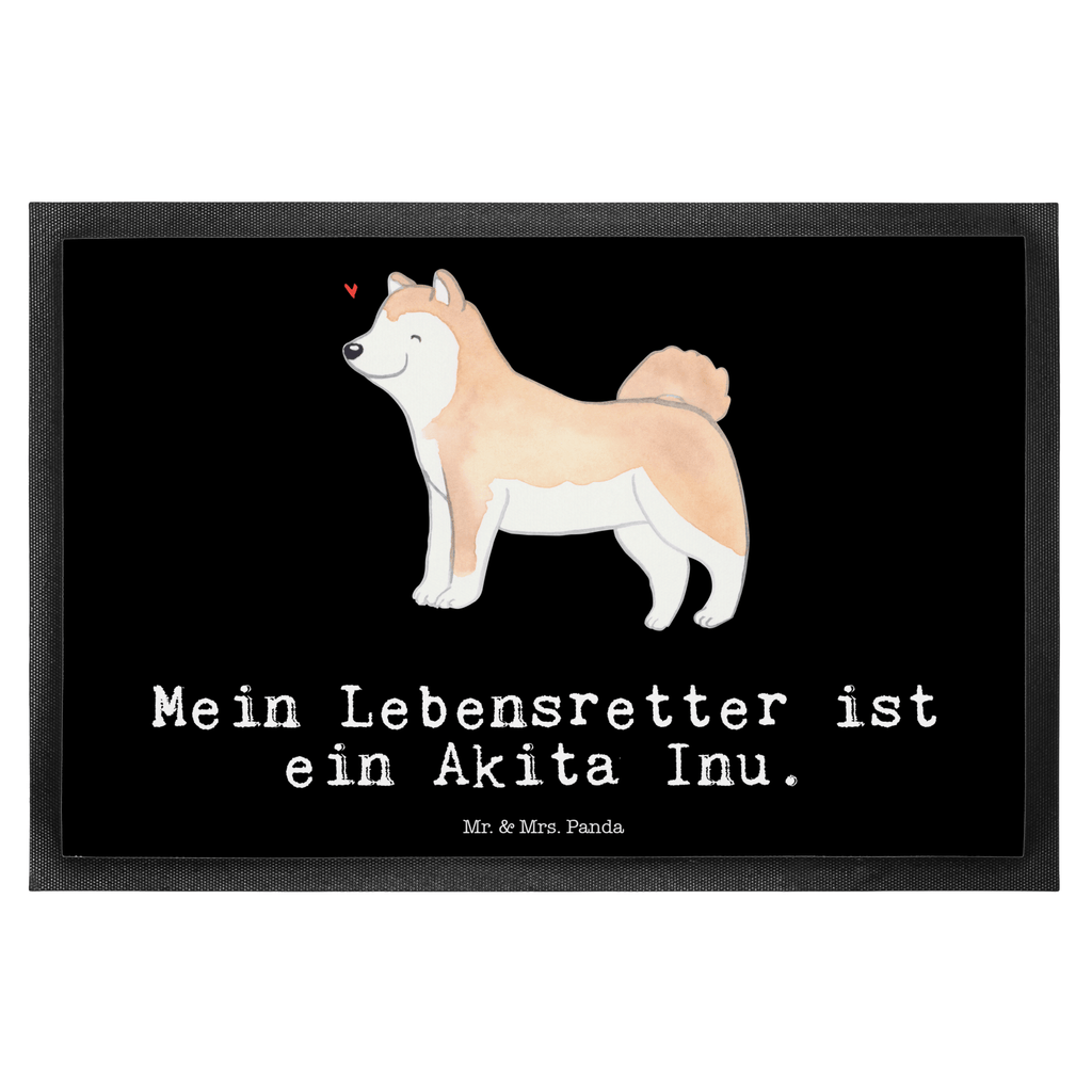 Fußmatte Akita Inu Lebensretter Türvorleger, Schmutzmatte, Fußabtreter, Matte, Schmutzfänger, Fußabstreifer, Schmutzfangmatte, Türmatte, Motivfußmatte, Haustürmatte, Vorleger, Hund, Hunderasse, Rassehund, Hundebesitzer, Geschenk, Tierfreund, Schenken, Welpe