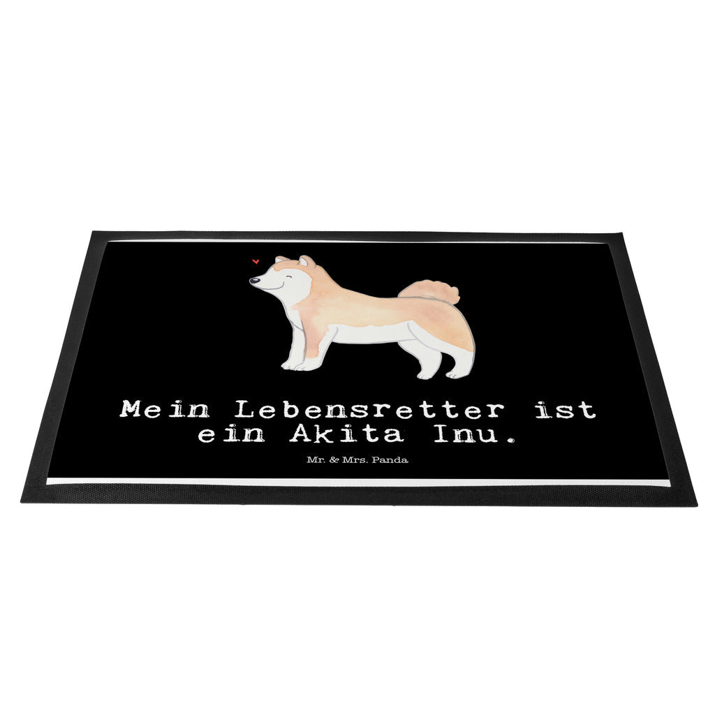 Fußmatte Akita Inu Lebensretter Türvorleger, Schmutzmatte, Fußabtreter, Matte, Schmutzfänger, Fußabstreifer, Schmutzfangmatte, Türmatte, Motivfußmatte, Haustürmatte, Vorleger, Hund, Hunderasse, Rassehund, Hundebesitzer, Geschenk, Tierfreund, Schenken, Welpe