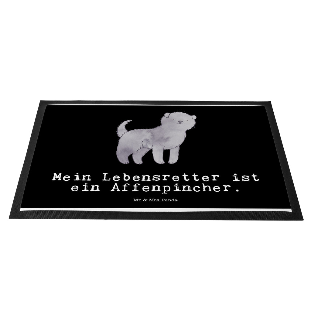 Fußmatte Affenpincher Lebensretter Affenpincher Türvorleger, Schmutzmatte, Fußabtreter, Matte, Schmutzfänger, Fußabstreifer, Schmutzfangmatte, Türmatte, Motivfußmatte,  Haustürmatte, Vorleger  Hund, Hunderasse, Rassehund, Hundebesitzer, Geschenk, Tierfreund, Schenken, Welpe