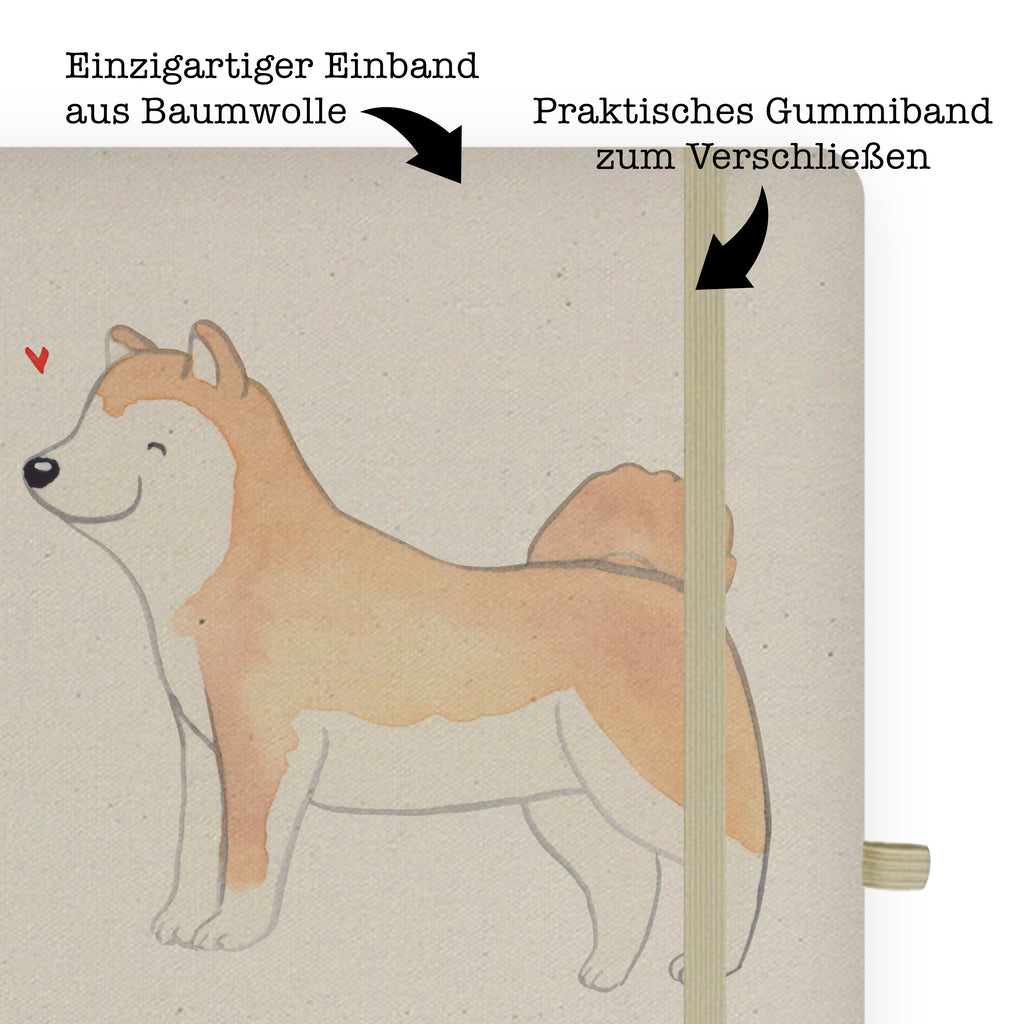 DIN A4 Baumwoll Notizbuch Akita Inu Lebensretter Notizen, Eintragebuch, Tagebuch, Notizblock, Adressbuch, Journal, Kladde, Skizzenbuch, Notizheft, Schreibbuch, Schreibheft, Hund, Hunderasse, Rassehund, Hundebesitzer, Geschenk, Tierfreund, Schenken, Welpe
