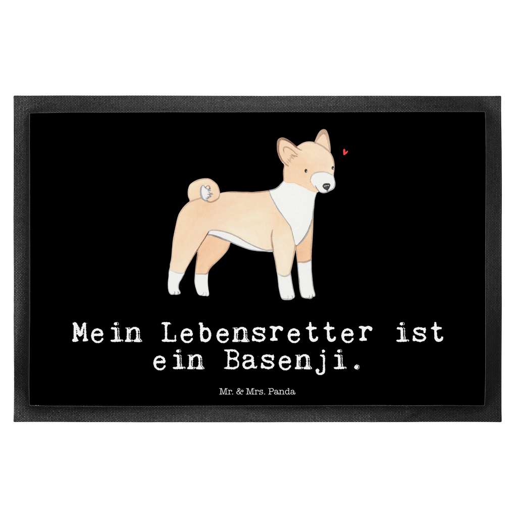 Fußmatte Basenji Lebensretter Türvorleger, Schmutzmatte, Fußabtreter, Matte, Schmutzfänger, Fußabstreifer, Schmutzfangmatte, Türmatte, Motivfußmatte, Haustürmatte, Vorleger, Hund, Hunderasse, Rassehund, Hundebesitzer, Geschenk, Tierfreund, Schenken, Welpe, Kongo-Terrier, Basenji