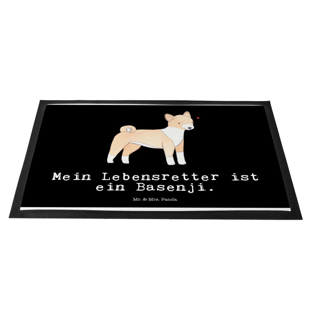 Fußmatte Basenji Lebensretter Türvorleger, Schmutzmatte, Fußabtreter, Matte, Schmutzfänger, Fußabstreifer, Schmutzfangmatte, Türmatte, Motivfußmatte, Haustürmatte, Vorleger, Hund, Hunderasse, Rassehund, Hundebesitzer, Geschenk, Tierfreund, Schenken, Welpe, Kongo-Terrier, Basenji