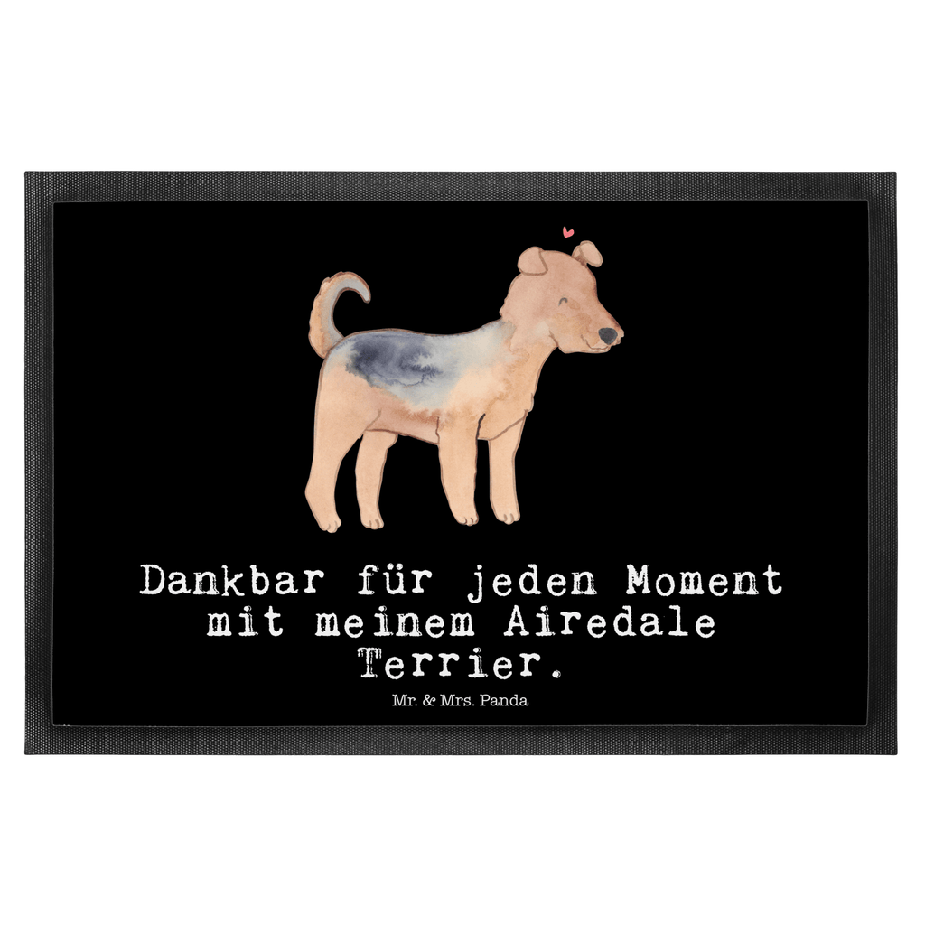 Fußmatte Airedale Terrier Moment Türvorleger, Schmutzmatte, Fußabtreter, Matte, Schmutzfänger, Fußabstreifer, Schmutzfangmatte, Türmatte, Motivfußmatte, Haustürmatte, Vorleger, Hund, Hunderasse, Rassehund, Hundebesitzer, Geschenk, Tierfreund, Schenken, Welpe, Airedale Terrier