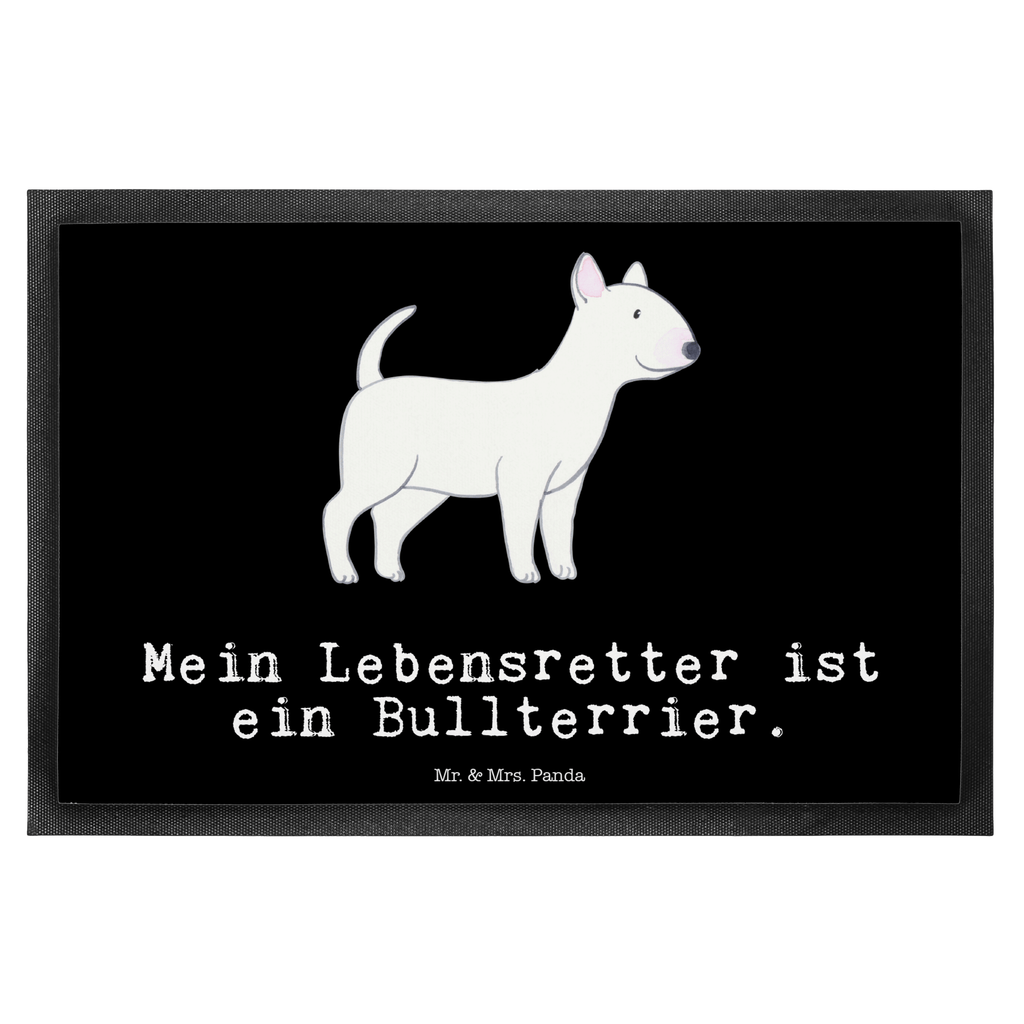 Fußmatte Bullterrier Lebensretter Bullterrier Türvorleger, Schmutzmatte, Fußabtreter, Matte, Schmutzfänger, Fußabstreifer, Schmutzfangmatte, Türmatte, Motivfußmatte,  Haustürmatte, Vorleger  Hund, Hunderasse, Rassehund, Hundebesitzer, Geschenk, Tierfreund, Schenken, Welpe