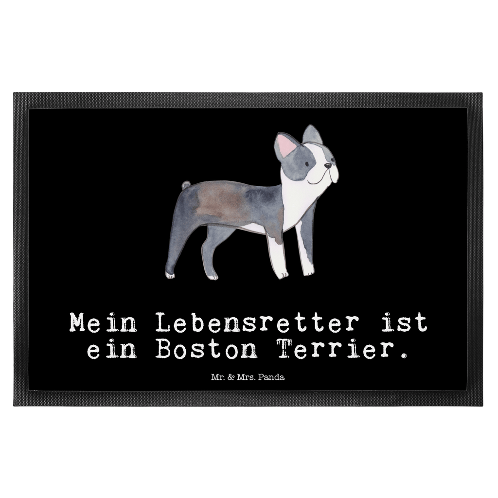 Fußmatte Boston Terrier Lebensretter Boston Terrier Türvorleger, Schmutzmatte, Fußabtreter, Matte, Schmutzfänger, Fußabstreifer, Schmutzfangmatte, Türmatte, Motivfußmatte,  Haustürmatte, Vorleger  Hund, Hunderasse, Rassehund, Hundebesitzer, Geschenk, Tierfreund, Schenken, Welpe