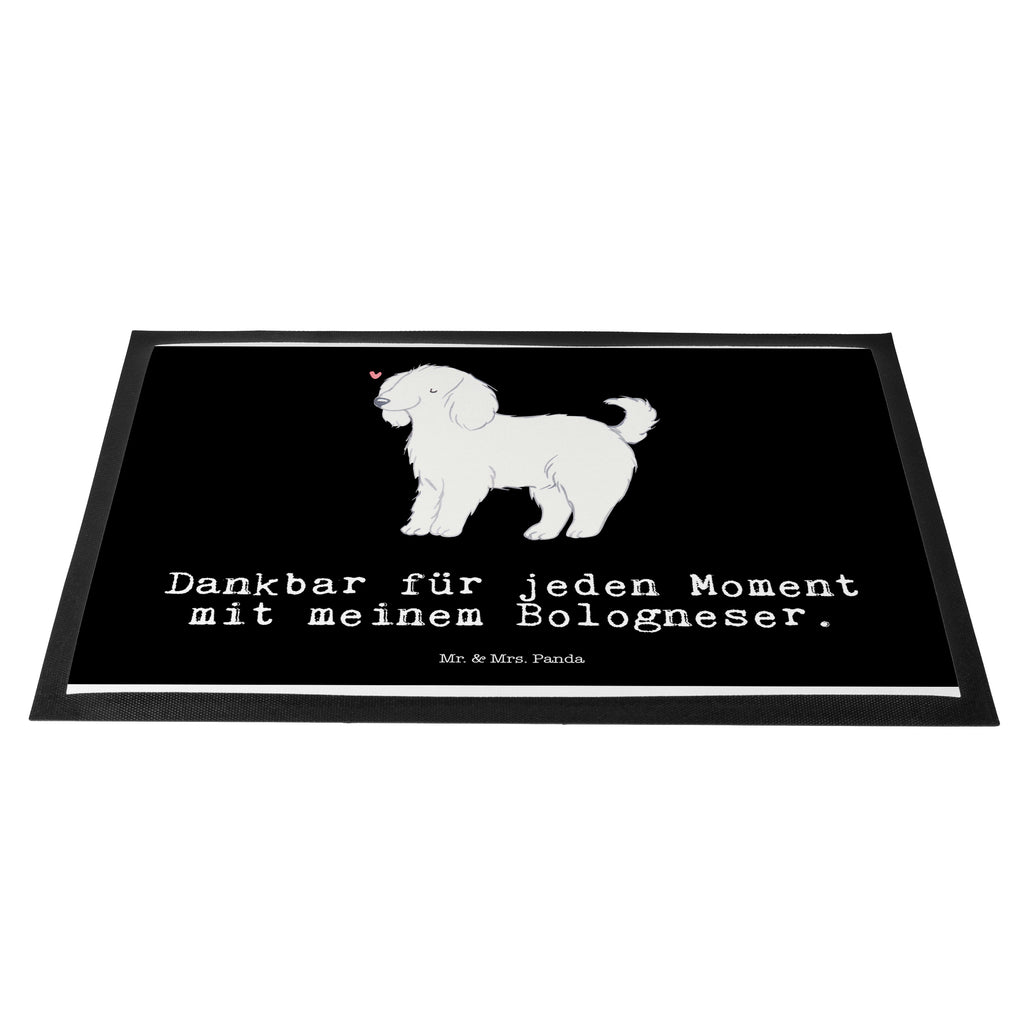 Fußmatte Bologneser Moment Türvorleger, Schmutzmatte, Fußabtreter, Matte, Schmutzfänger, Fußabstreifer, Schmutzfangmatte, Türmatte, Motivfußmatte, Haustürmatte, Vorleger, Hund, Hunderasse, Rassehund, Hundebesitzer, Geschenk, Tierfreund, Schenken, Welpe, Bologneser