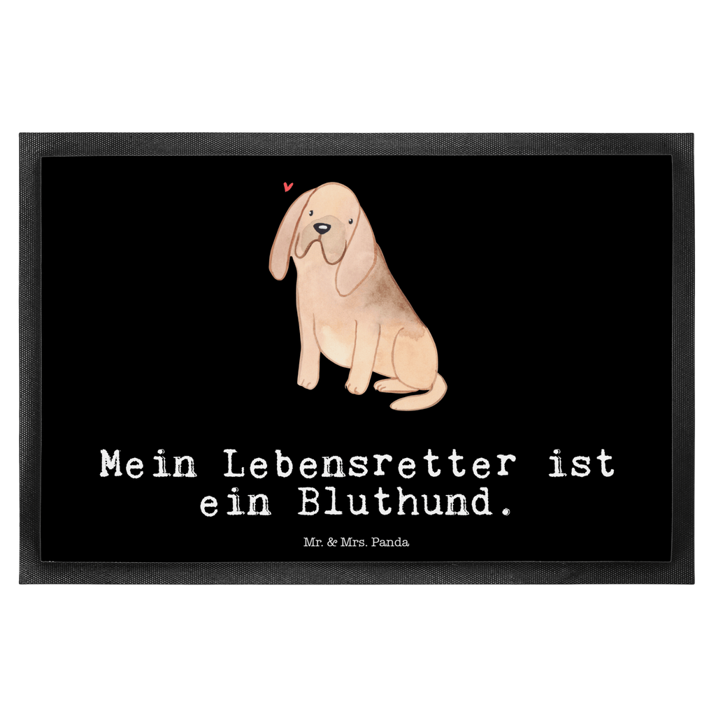 Fußmatte Bloodhound Lebensretter Bluthund, Bloodhound, St. Hubertushund, Chien de Saint Hubert Türvorleger, Schmutzmatte, Fußabtreter, Matte, Schmutzfänger, Fußabstreifer, Schmutzfangmatte, Türmatte, Motivfußmatte,  Haustürmatte, Vorleger  Hund, Hunderasse, Rassehund, Hundebesitzer, Geschenk, Tierfreund, Schenken, Welpe