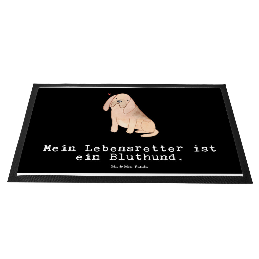 Fußmatte Bloodhound Lebensretter Bluthund, Bloodhound, St. Hubertushund, Chien de Saint Hubert Türvorleger, Schmutzmatte, Fußabtreter, Matte, Schmutzfänger, Fußabstreifer, Schmutzfangmatte, Türmatte, Motivfußmatte,  Haustürmatte, Vorleger  Hund, Hunderasse, Rassehund, Hundebesitzer, Geschenk, Tierfreund, Schenken, Welpe