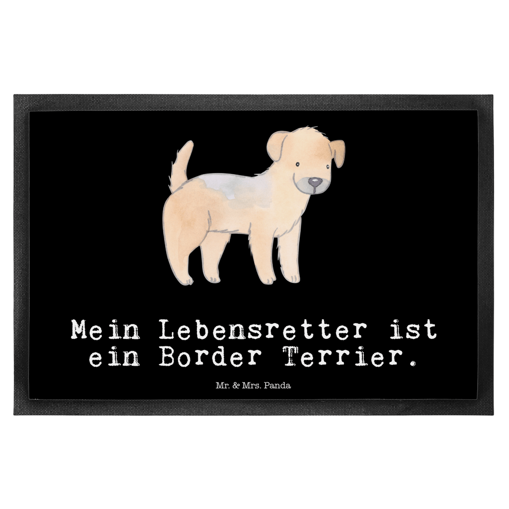 Fußmatte Border Terrier Lebensretter Border Terrier Türvorleger, Schmutzmatte, Fußabtreter, Matte, Schmutzfänger, Fußabstreifer, Schmutzfangmatte, Türmatte, Motivfußmatte,  Haustürmatte, Vorleger  Hund, Hunderasse, Rassehund, Hundebesitzer, Geschenk, Tierfreund, Schenken, Welpe