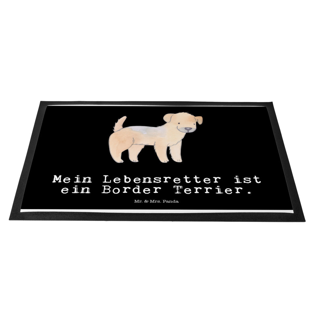 Fußmatte Border Terrier Lebensretter Border Terrier Türvorleger, Schmutzmatte, Fußabtreter, Matte, Schmutzfänger, Fußabstreifer, Schmutzfangmatte, Türmatte, Motivfußmatte,  Haustürmatte, Vorleger  Hund, Hunderasse, Rassehund, Hundebesitzer, Geschenk, Tierfreund, Schenken, Welpe