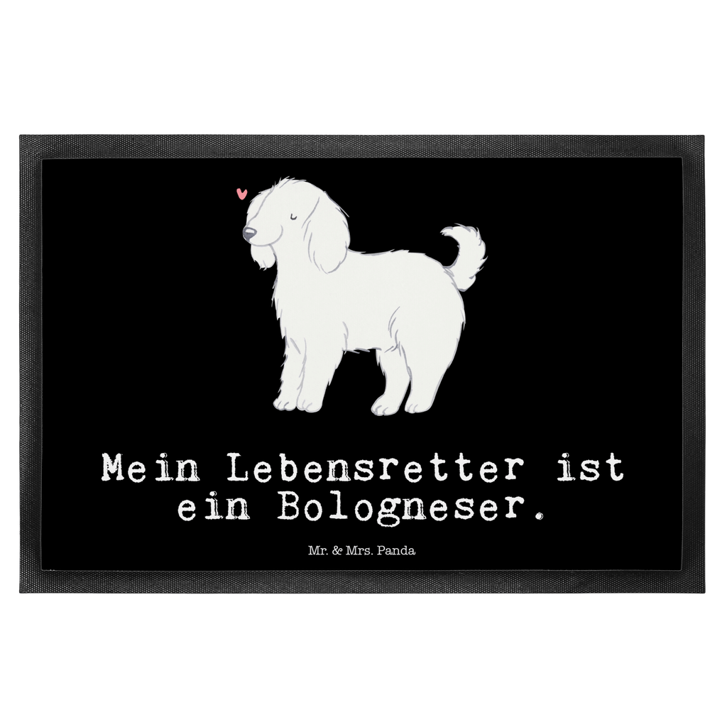 Fußmatte Bologneser Lebensretter Bologneser Türvorleger, Schmutzmatte, Fußabtreter, Matte, Schmutzfänger, Fußabstreifer, Schmutzfangmatte, Türmatte, Motivfußmatte,  Haustürmatte, Vorleger  Hund, Hunderasse, Rassehund, Hundebesitzer, Geschenk, Tierfreund, Schenken, Welpe