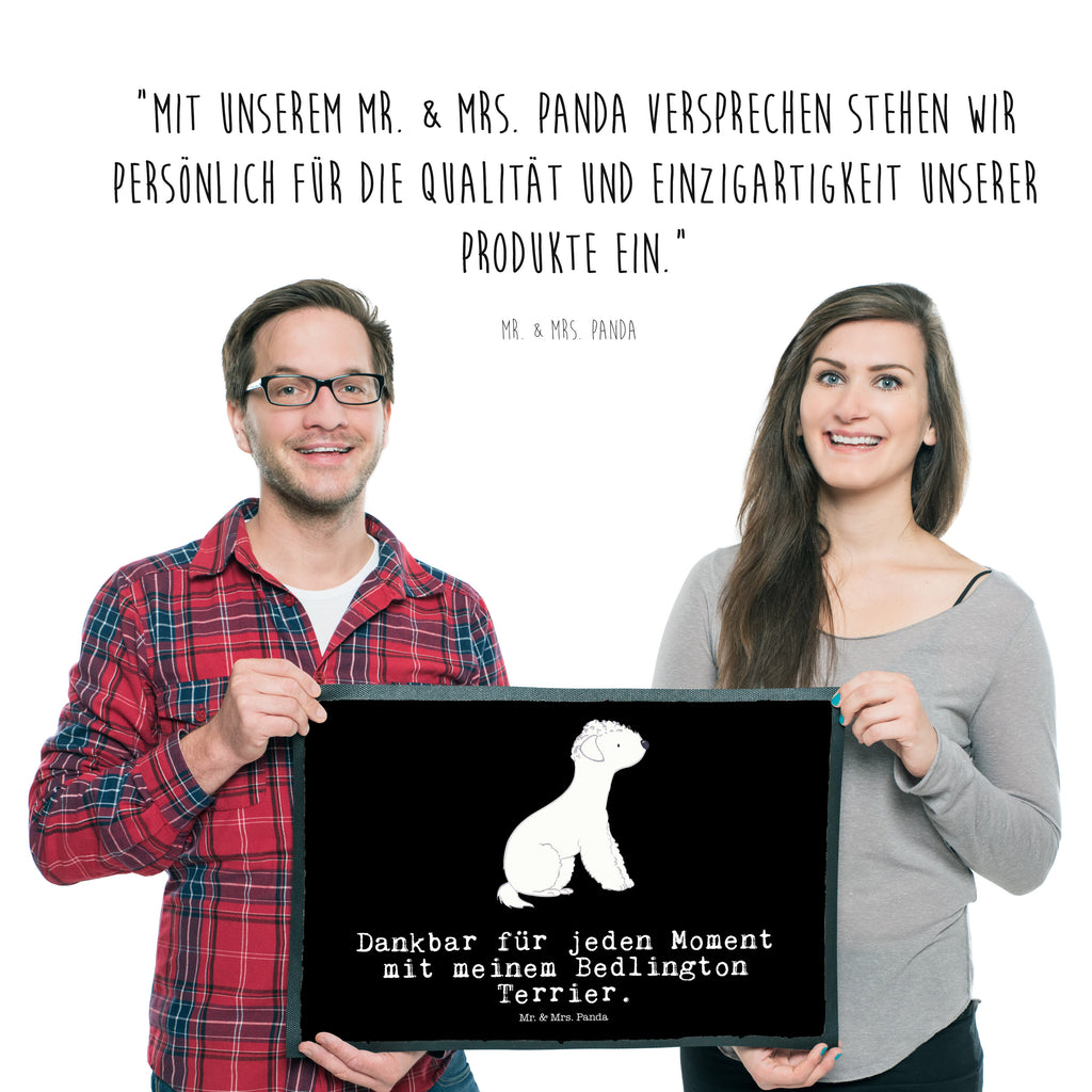 Fußmatte Bedlington Terrier Moment Türvorleger, Schmutzmatte, Fußabtreter, Matte, Schmutzfänger, Fußabstreifer, Schmutzfangmatte, Türmatte, Motivfußmatte, Haustürmatte, Vorleger, Hund, Hunderasse, Rassehund, Hundebesitzer, Geschenk, Tierfreund, Schenken, Welpe, Bedlington Terrier, Terrier