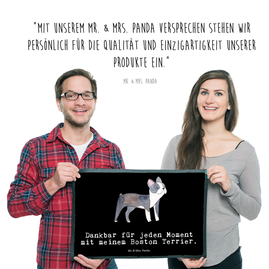 Fußmatte Boston Terrier Moment Boston Terrier Türvorleger, Schmutzmatte, Fußabtreter, Matte, Schmutzfänger, Fußabstreifer, Schmutzfangmatte, Türmatte, Motivfußmatte,  Haustürmatte, Vorleger  Hund, Hunderasse, Rassehund, Hundebesitzer, Geschenk, Tierfreund, Schenken, Welpe