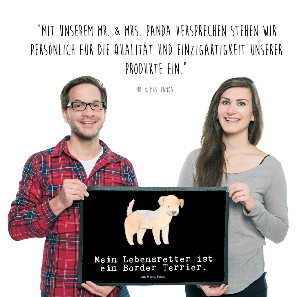 Fußmatte Border Terrier Lebensretter Border Terrier Türvorleger, Schmutzmatte, Fußabtreter, Matte, Schmutzfänger, Fußabstreifer, Schmutzfangmatte, Türmatte, Motivfußmatte,  Haustürmatte, Vorleger  Hund, Hunderasse, Rassehund, Hundebesitzer, Geschenk, Tierfreund, Schenken, Welpe