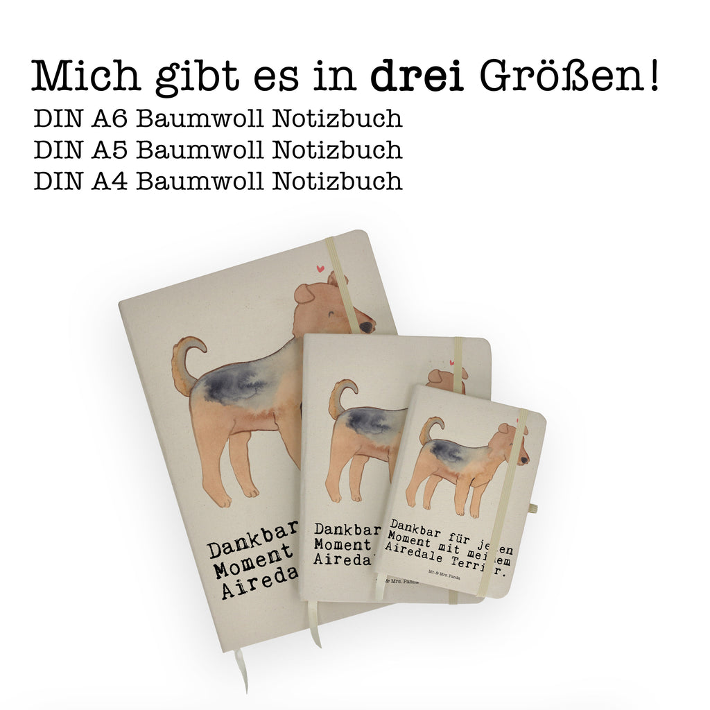 DIN A6 Baumwoll Notizbuch Airedale Terrier Moment Notizen, Eintragebuch, Tagebuch, Notizblock, Adressbuch, Journal, Kladde, Skizzenbuch, Notizheft, Schreibbuch, Schreibheft, Hund, Hunderasse, Rassehund, Hundebesitzer, Geschenk, Tierfreund, Schenken, Welpe, Airedale Terrier