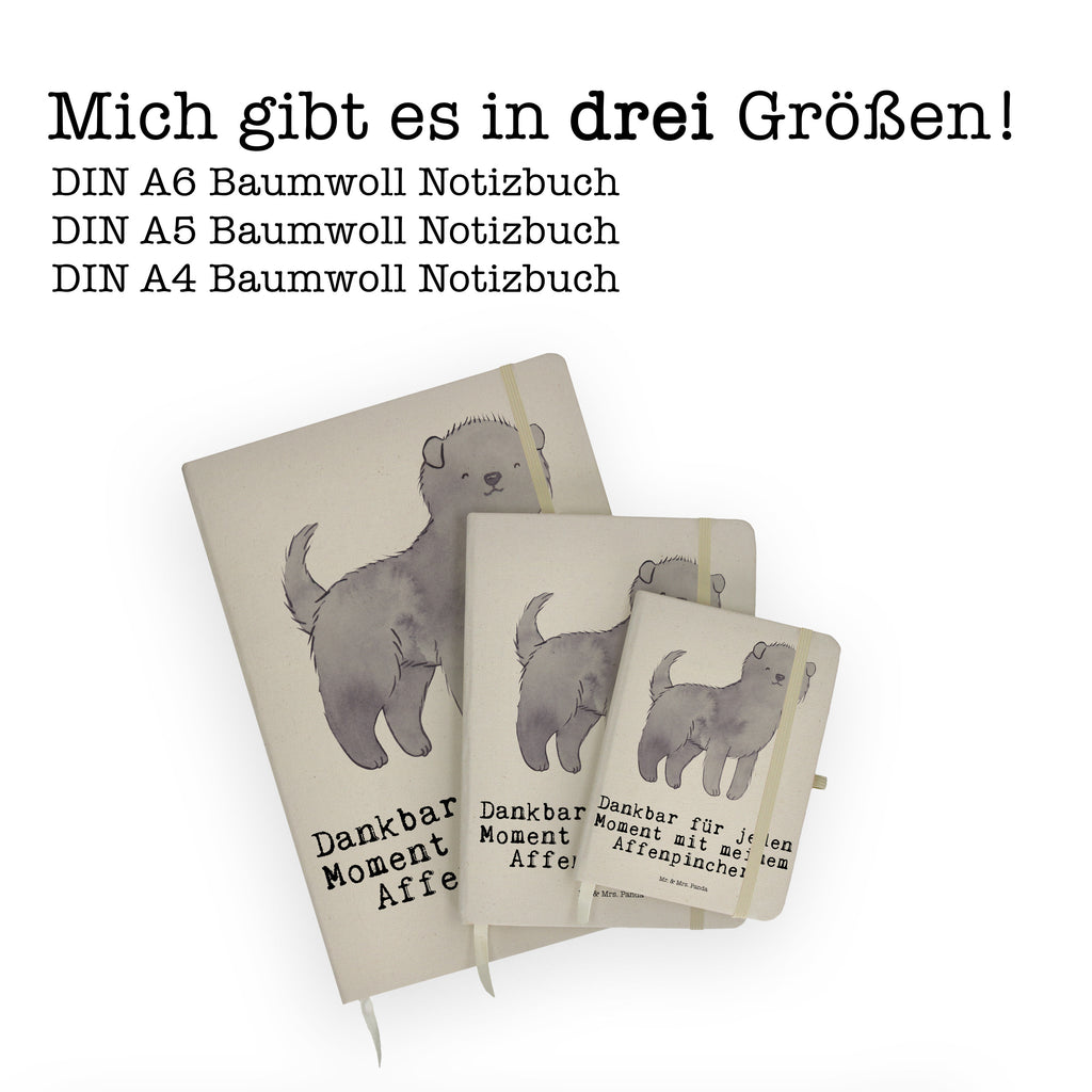 DIN A6 Baumwoll Notizbuch Affenpincher Moment Notizen, Eintragebuch, Tagebuch, Notizblock, Adressbuch, Journal, Kladde, Skizzenbuch, Notizheft, Schreibbuch, Schreibheft, Hund, Hunderasse, Rassehund, Hundebesitzer, Geschenk, Tierfreund, Schenken, Welpe, Affenpincher