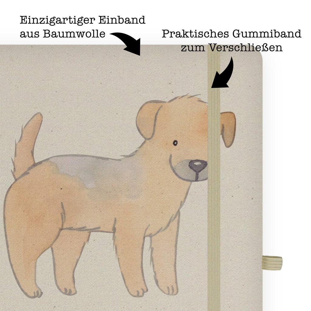 DIN A6 Baumwoll Notizbuch Border Terrier Lebensretter Notizen, Eintragebuch, Tagebuch, Notizblock, Adressbuch, Journal, Kladde, Skizzenbuch, Notizheft, Schreibbuch, Schreibheft, Hund, Hunderasse, Rassehund, Hundebesitzer, Geschenk, Tierfreund, Schenken, Welpe, Border Terrier