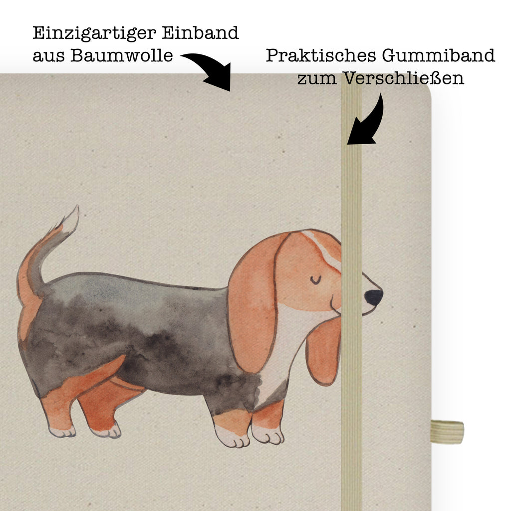 DIN A5 Baumwoll Notizbuch Basset Hound Moment Notizen, Eintragebuch, Tagebuch, Notizblock, Adressbuch, Journal, Kladde, Skizzenbuch, Notizheft, Schreibbuch, Schreibheft, Hund, Hunderasse, Rassehund, Hundebesitzer, Geschenk, Tierfreund, Schenken, Welpe, Basset Hound, Basset