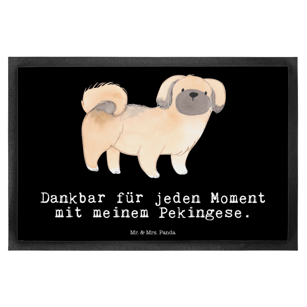 Fußmatte Pekingese Moment Pekingese, Pekinese, Peking-Palasthund Türvorleger, Schmutzmatte, Fußabtreter, Matte, Schmutzfänger, Fußabstreifer, Schmutzfangmatte, Türmatte, Motivfußmatte,  Haustürmatte, Vorleger  Hund, Hunderasse, Rassehund, Hundebesitzer, Geschenk, Tierfreund, Schenken, Welpe