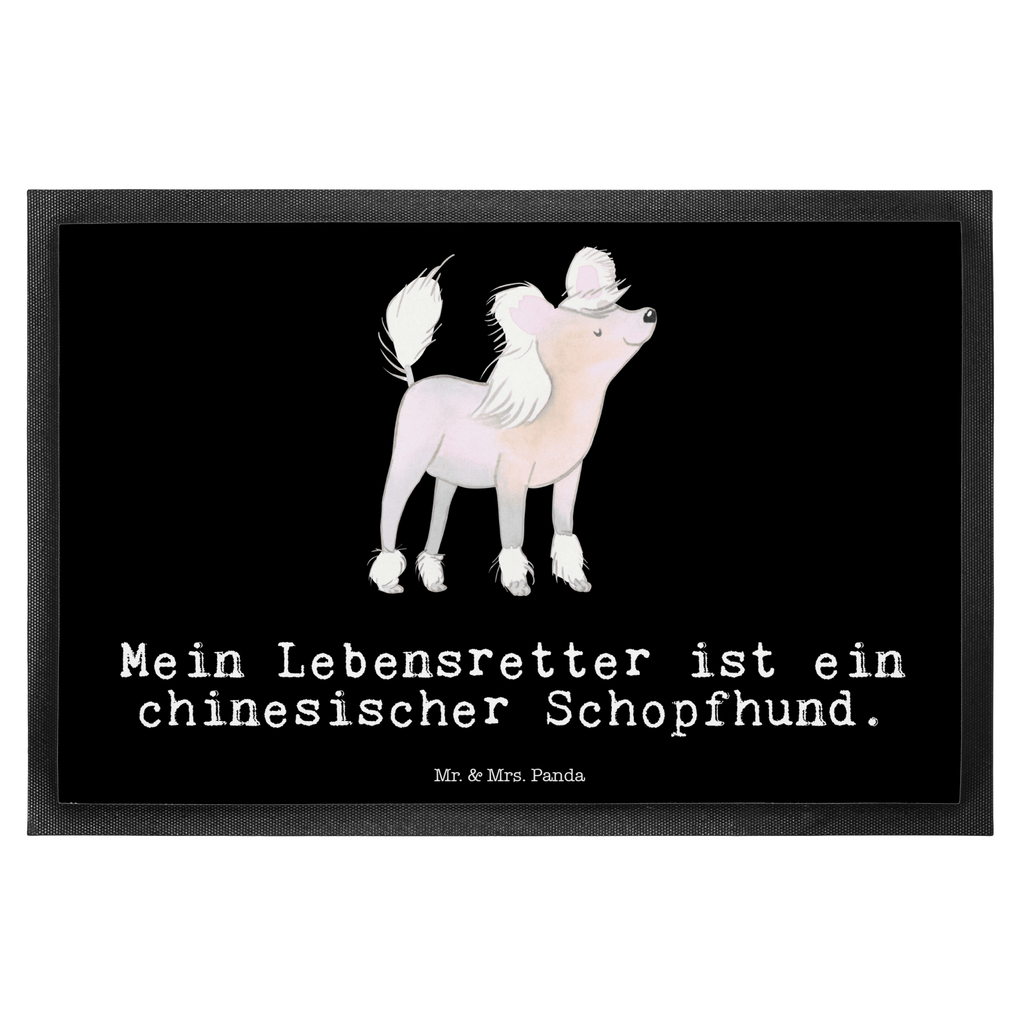 Fußmatte Chinesischer Schopfhund Lebensretter Chinesischer Schopfhund, Chinese Crested Dog Türvorleger, Schmutzmatte, Fußabtreter, Matte, Schmutzfänger, Fußabstreifer, Schmutzfangmatte, Türmatte, Motivfußmatte,  Haustürmatte, Vorleger  Hund, Hunderasse, Rassehund, Hundebesitzer, Geschenk, Tierfreund, Schenken, Welpe