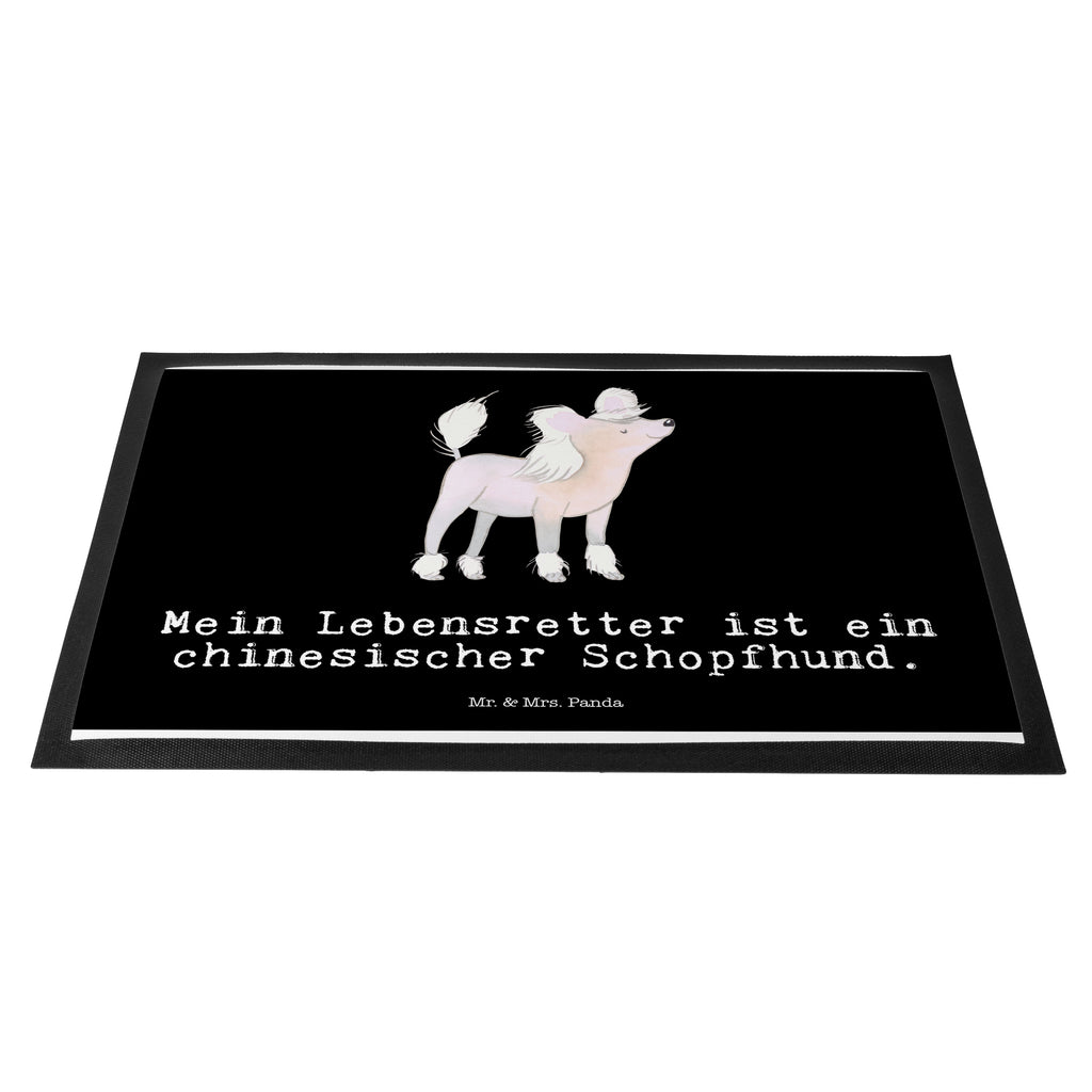 Fußmatte Chinesischer Schopfhund Lebensretter Chinesischer Schopfhund, Chinese Crested Dog Türvorleger, Schmutzmatte, Fußabtreter, Matte, Schmutzfänger, Fußabstreifer, Schmutzfangmatte, Türmatte, Motivfußmatte,  Haustürmatte, Vorleger  Hund, Hunderasse, Rassehund, Hundebesitzer, Geschenk, Tierfreund, Schenken, Welpe