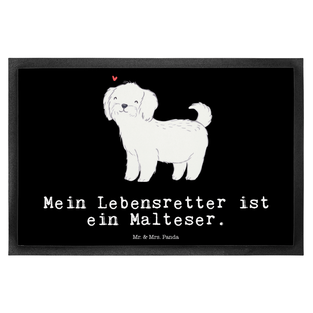 Fußmatte Malteser Lebensretter Türvorleger, Schmutzmatte, Fußabtreter, Matte, Schmutzfänger, Fußabstreifer, Schmutzfangmatte, Türmatte, Motivfußmatte, Haustürmatte, Vorleger, Hund, Hunderasse, Rassehund, Hundebesitzer, Geschenk, Tierfreund, Schenken, Welpe, Malteser
