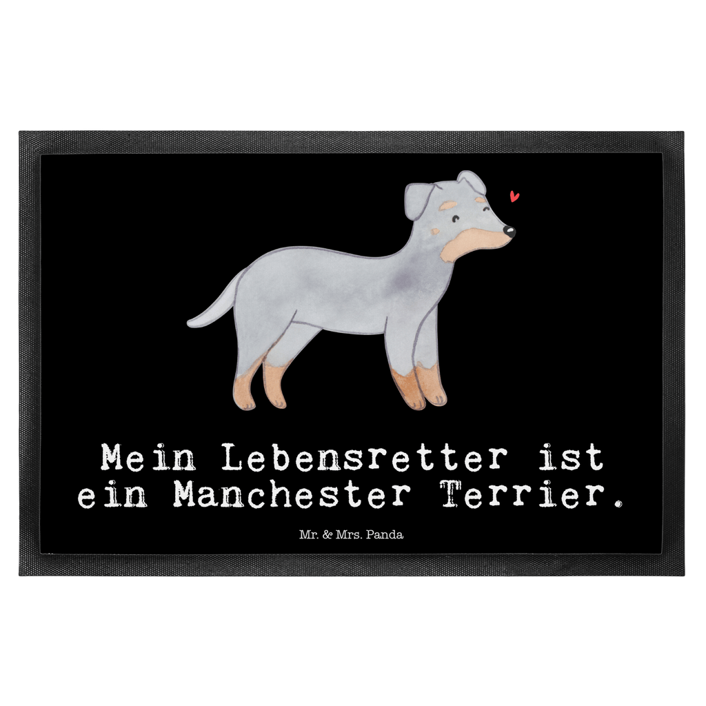 Fußmatte Manchester Terrier Lebensretter Manchester Terrier Türvorleger, Schmutzmatte, Fußabtreter, Matte, Schmutzfänger, Fußabstreifer, Schmutzfangmatte, Türmatte, Motivfußmatte,  Haustürmatte, Vorleger  Hund, Hunderasse, Rassehund, Hundebesitzer, Geschenk, Tierfreund, Schenken, Welpe