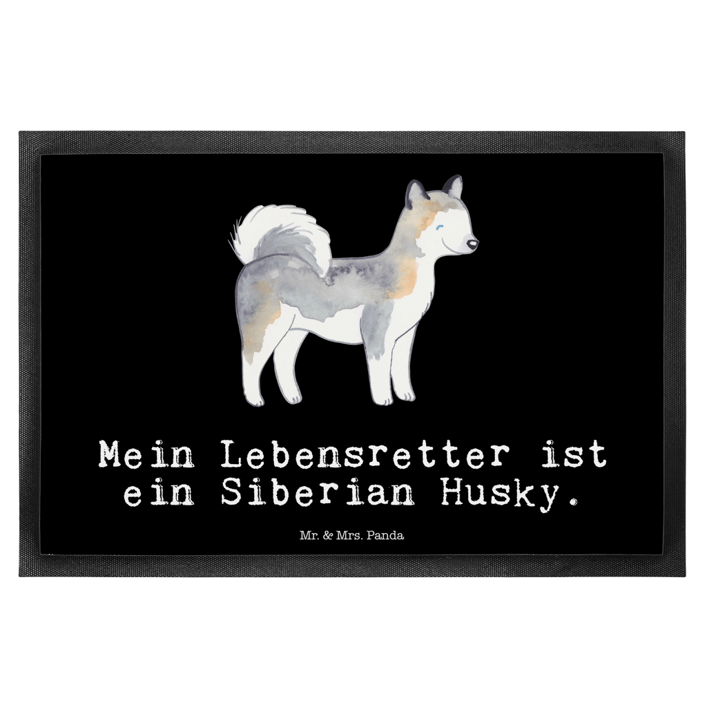 Fußmatte Siberian Husky Lebensretter Türvorleger, Schmutzmatte, Fußabtreter, Matte, Schmutzfänger, Fußabstreifer, Schmutzfangmatte, Türmatte, Motivfußmatte, Haustürmatte, Vorleger, Hund, Hunderasse, Rassehund, Hundebesitzer, Geschenk, Tierfreund, Schenken, Welpe, Siberian Husky