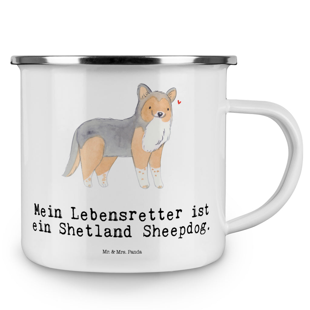 Camping Emaille Tasse Shetland Sheepdog Lebensretter Campingtasse, Trinkbecher, Metalltasse, Outdoor Tasse, Emaille Trinkbecher, Blechtasse Outdoor, Emaille Campingbecher, Edelstahl Trinkbecher, Metalltasse für Camping, Kaffee Blechtasse, Camping Tasse Metall, Hund, Hunderasse, Rassehund, Hundebesitzer, Geschenk, Tierfreund, Schenken, Welpe, Shetland Sheepdog, Sheltie