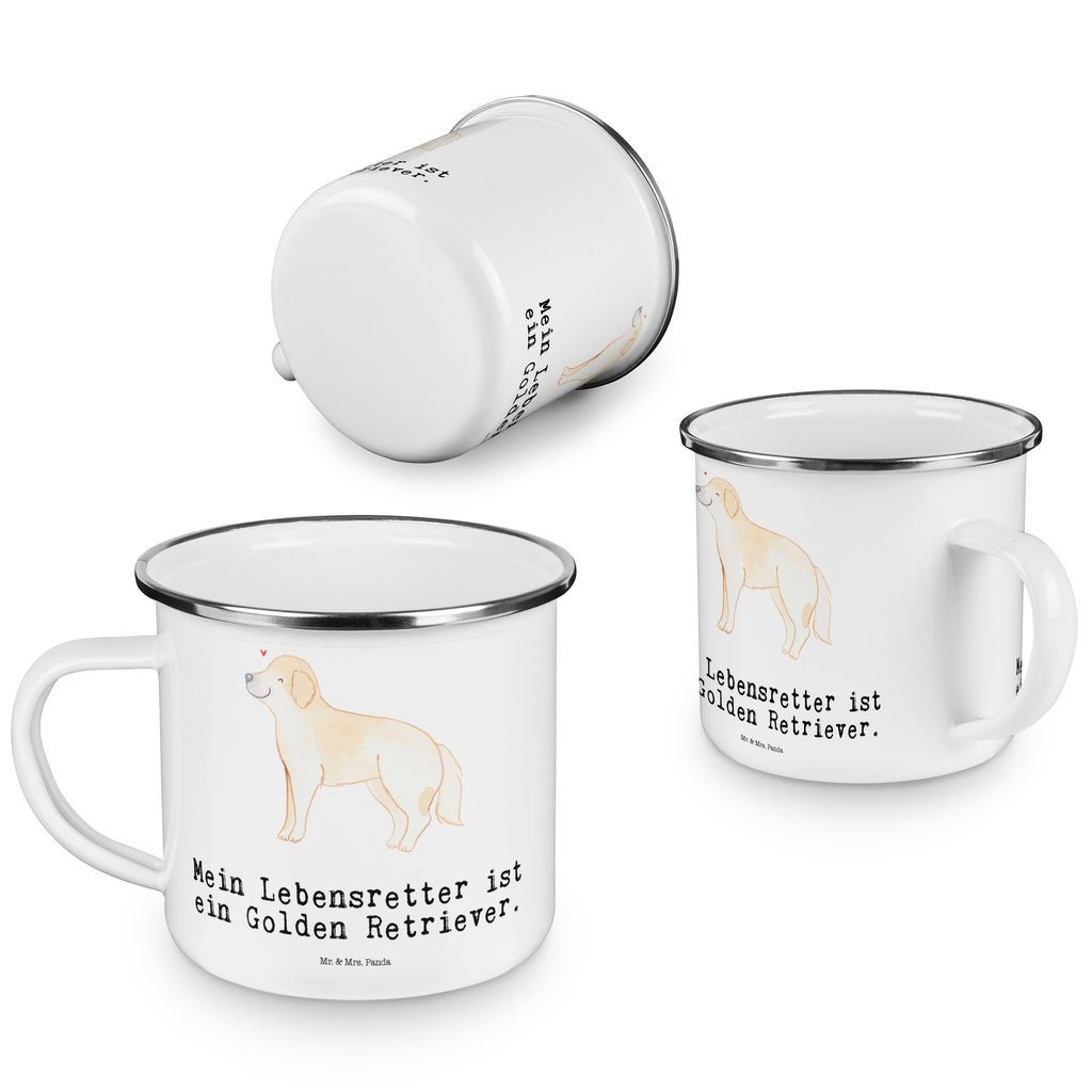 Camping Emaille Tasse Golden Retriever Lebensretter Campingtasse, Trinkbecher, Metalltasse, Outdoor Tasse, Emaille Trinkbecher, Blechtasse Outdoor, Emaille Campingbecher, Edelstahl Trinkbecher, Metalltasse für Camping, Kaffee Blechtasse, Camping Tasse Metall, Hund, Hunderasse, Rassehund, Hundebesitzer, Geschenk, Tierfreund, Schenken, Welpe, Golden Retriever, Goldie Hund