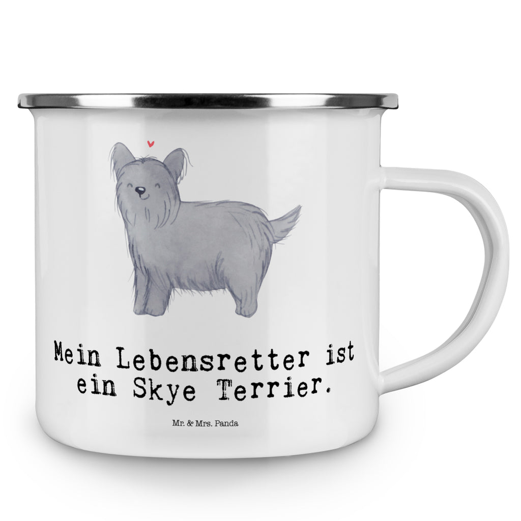 Camping Emaille Tasse Skye Terrier Lebensretter Campingtasse, Trinkbecher, Metalltasse, Outdoor Tasse, Emaille Trinkbecher, Blechtasse Outdoor, Emaille Campingbecher, Edelstahl Trinkbecher, Metalltasse für Camping, Kaffee Blechtasse, Camping Tasse Metall, Hund, Hunderasse, Rassehund, Hundebesitzer, Geschenk, Tierfreund, Schenken, Welpe, Skye Terrier, Terrier