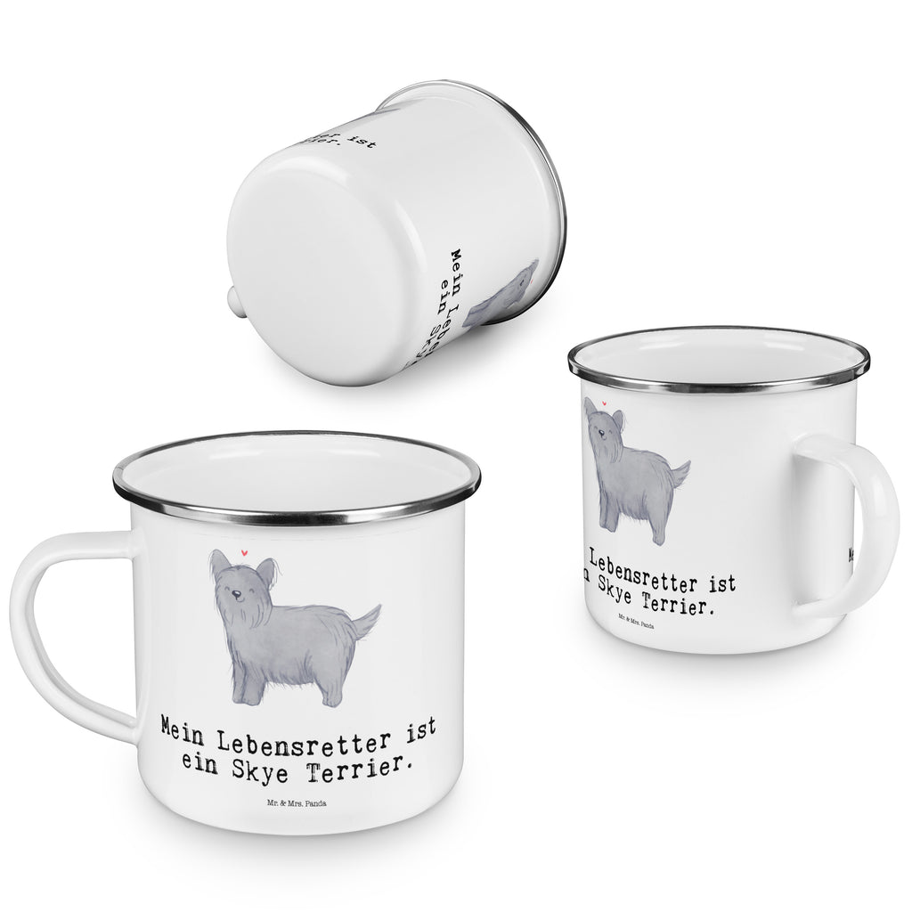 Camping Emaille Tasse Skye Terrier Lebensretter Campingtasse, Trinkbecher, Metalltasse, Outdoor Tasse, Emaille Trinkbecher, Blechtasse Outdoor, Emaille Campingbecher, Edelstahl Trinkbecher, Metalltasse für Camping, Kaffee Blechtasse, Camping Tasse Metall, Hund, Hunderasse, Rassehund, Hundebesitzer, Geschenk, Tierfreund, Schenken, Welpe, Skye Terrier, Terrier