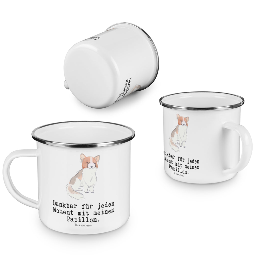 Camping Emaille Tasse Papillon Moment Campingtasse, Trinkbecher, Metalltasse, Outdoor Tasse, Emaille Trinkbecher, Blechtasse Outdoor, Emaille Campingbecher, Edelstahl Trinkbecher, Metalltasse für Camping, Kaffee Blechtasse, Camping Tasse Metall, Hund, Hunderasse, Rassehund, Hundebesitzer, Geschenk, Tierfreund, Schenken, Welpe, Kontinentaler Zwergspaniel, Papillon