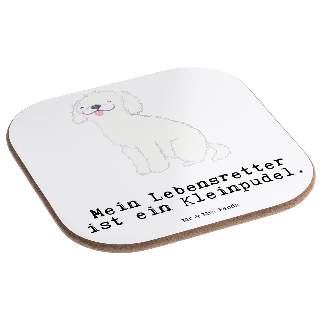 Quadratische Untersetzer Kleinpudel Lebensretter Bierdeckel, Glasuntersetzer, Untersetzer Gläser, Getränkeuntersetzer, Hund, Hunderasse, Rassehund, Hundebesitzer, Geschenk, Tierfreund, Schenken, Welpe, Pudel, Kleinpudel