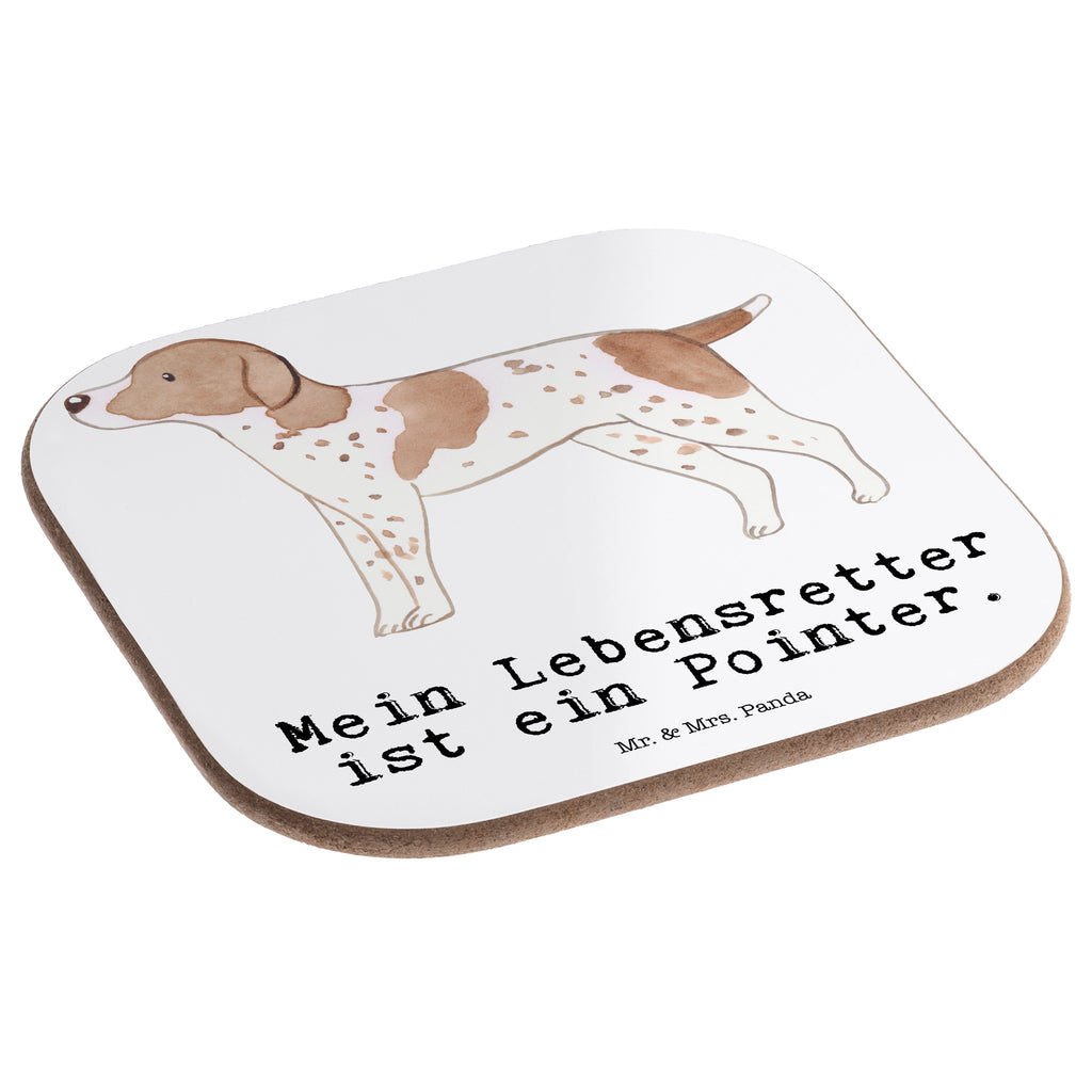 Quadratische Untersetzer Pointer Lebensretter Bierdeckel, Glasuntersetzer, Untersetzer Gläser, Getränkeuntersetzer, Hund, Hunderasse, Rassehund, Hundebesitzer, Geschenk, Tierfreund, Schenken, Welpe, English Pointer, Pointer