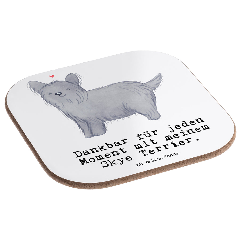 Quadratische Untersetzer Skye Terrier Moment Bierdeckel, Glasuntersetzer, Untersetzer Gläser, Getränkeuntersetzer, Hund, Hunderasse, Rassehund, Hundebesitzer, Geschenk, Tierfreund, Schenken, Welpe, Skye Terrier, Terrier