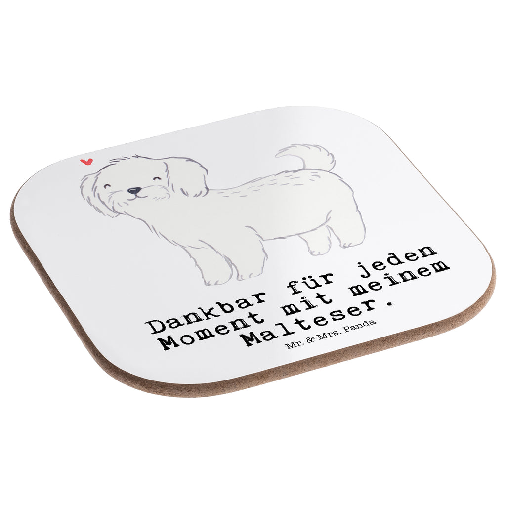 Quadratische Untersetzer Malteser Moment Bierdeckel, Glasuntersetzer, Untersetzer Gläser, Getränkeuntersetzer, Hund, Hunderasse, Rassehund, Hundebesitzer, Geschenk, Tierfreund, Schenken, Welpe, Malteser