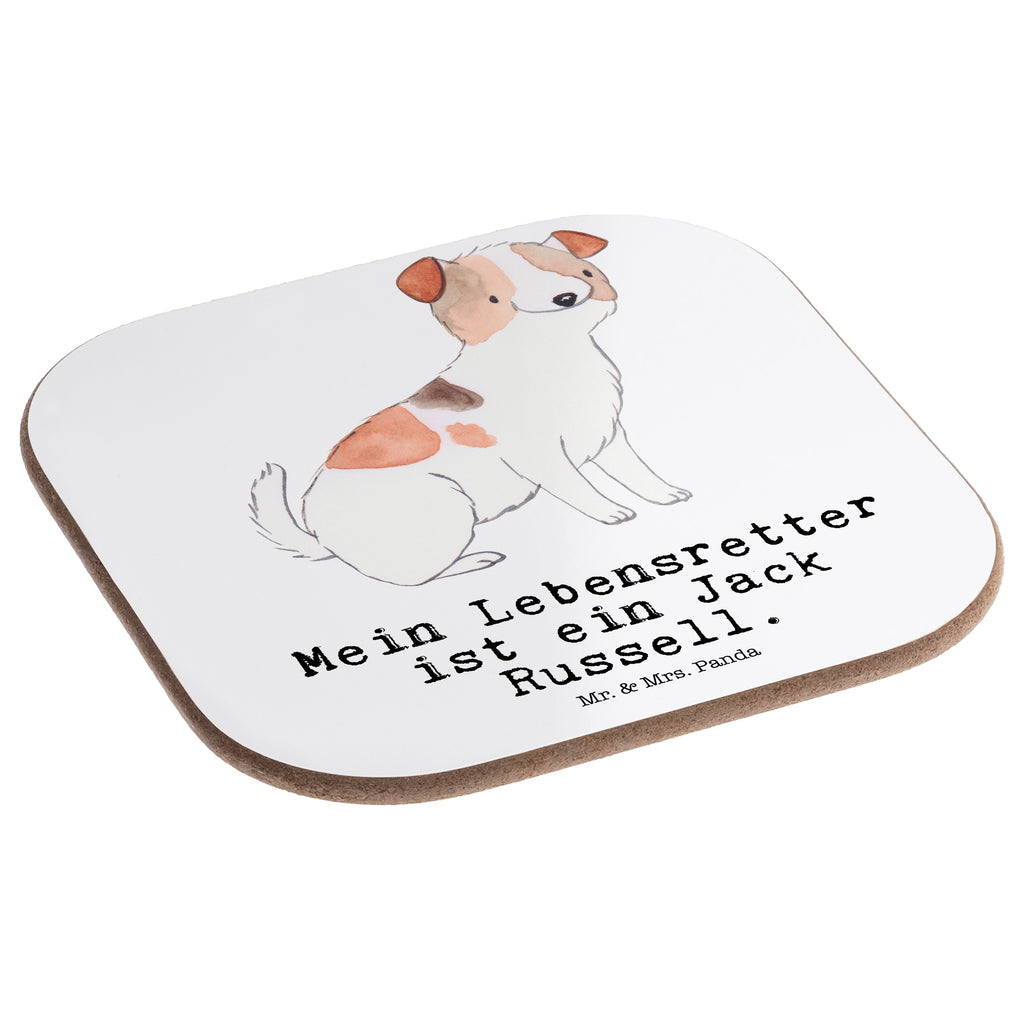 Quadratische Untersetzer Jack Russel Terrier Lebensretter Bierdeckel, Glasuntersetzer, Untersetzer Gläser, Getränkeuntersetzer, Hund, Hunderasse, Rassehund, Hundebesitzer, Geschenk, Tierfreund, Schenken, Welpe, Jack Russel Terrier