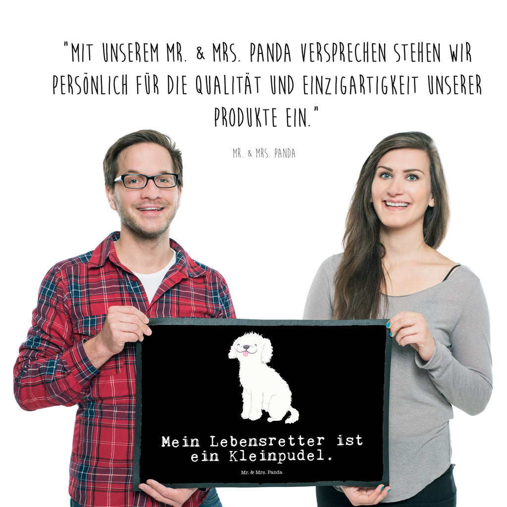 Fußmatte Kleinpudel Lebensretter Pudel, Kleinpudel Türvorleger, Schmutzmatte, Fußabtreter, Matte, Schmutzfänger, Fußabstreifer, Schmutzfangmatte, Türmatte, Motivfußmatte,  Haustürmatte, Vorleger  Hund, Hunderasse, Rassehund, Hundebesitzer, Geschenk, Tierfreund, Schenken, Welpe